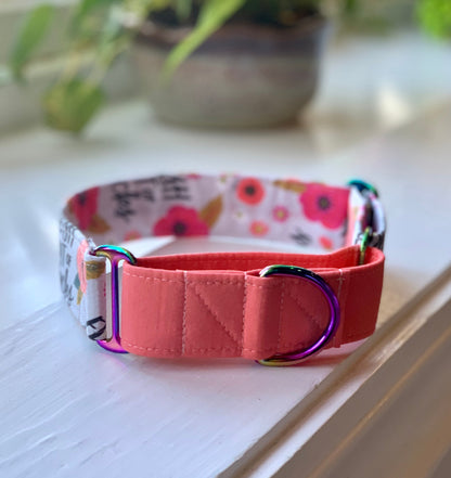 Fresh Out of F's Dog Collar- Martingale- Quick Release- No Buckle Slide- Leash- Handmade Dog Collars