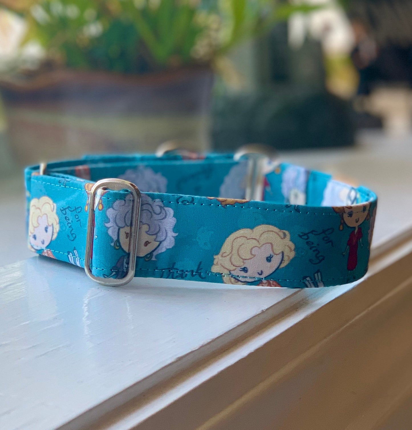 Golden Girls Dog Collar- Martingale- Quick Release- No Buckle Slide- Leash- Handmade Dog Collars