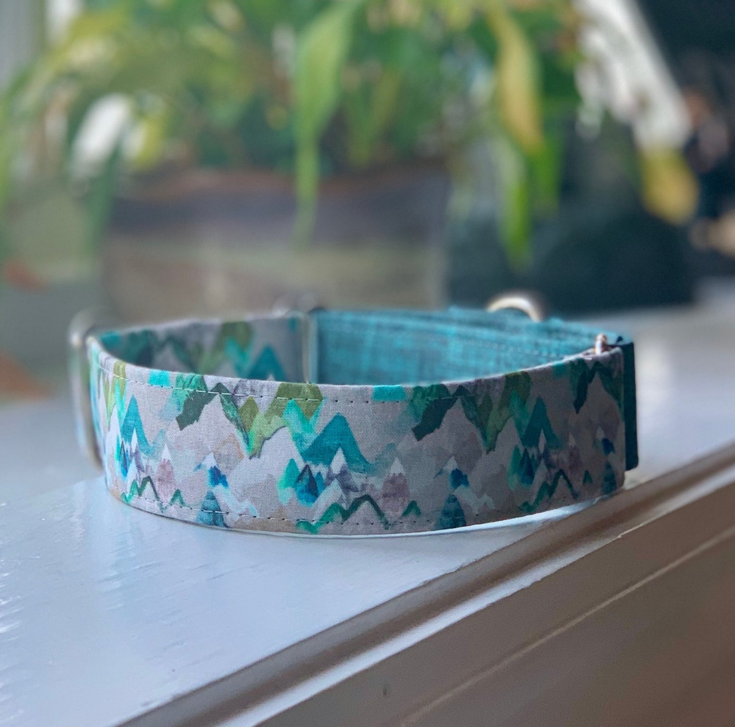 Adventure Awaits Dog Collar- Martingale- Quick Release- No Buckle Slide- Leash- Handmade Dog Collars