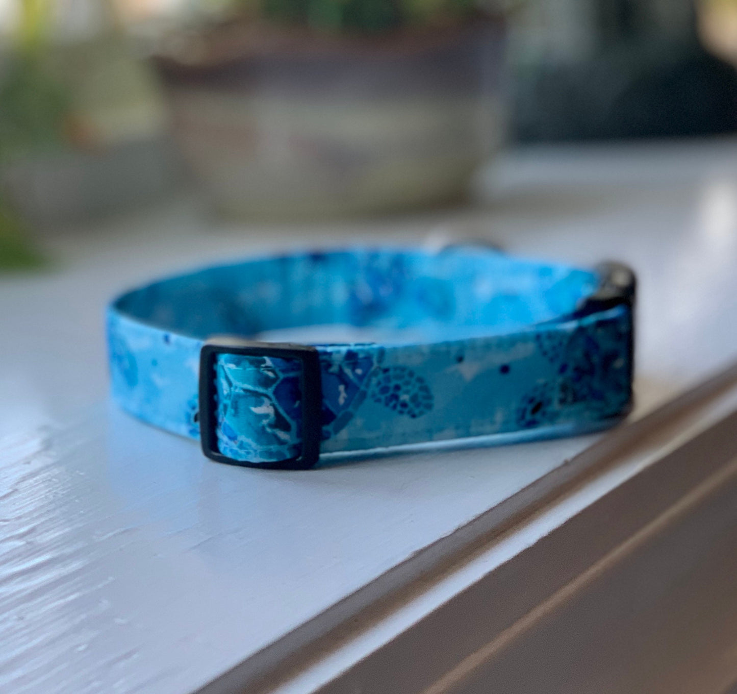 Sea Turtles Dog Collar- Martingale- Quick Release- No Buckle Slide- Leash- Handmade Dog Collars