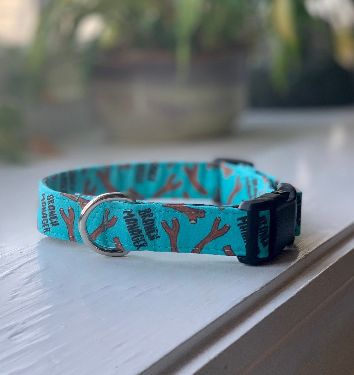 Branch Manager Dog Collar- Martingale- Quick Release- No Buckle Slide- Leash- Handmade Dog Collars