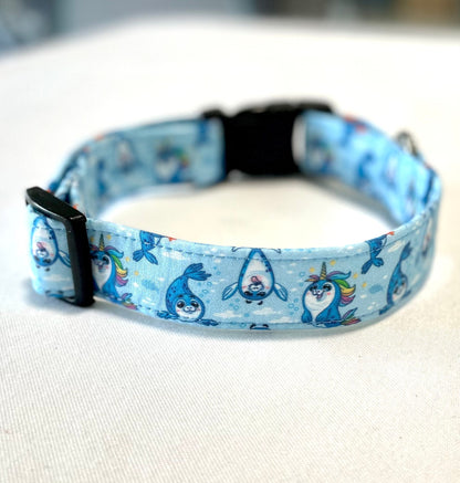 Sealy Over Summer Dog Collar- Martingale- Quick Release- No Buckle Slide- Leash- Handmade Dog Collars