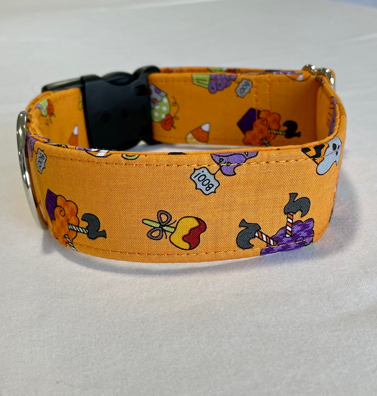 Spooky Sweetness Dog Collar- Martingale- Quick Release- No Buckle Slide- Leash- Handmade Dog Collars