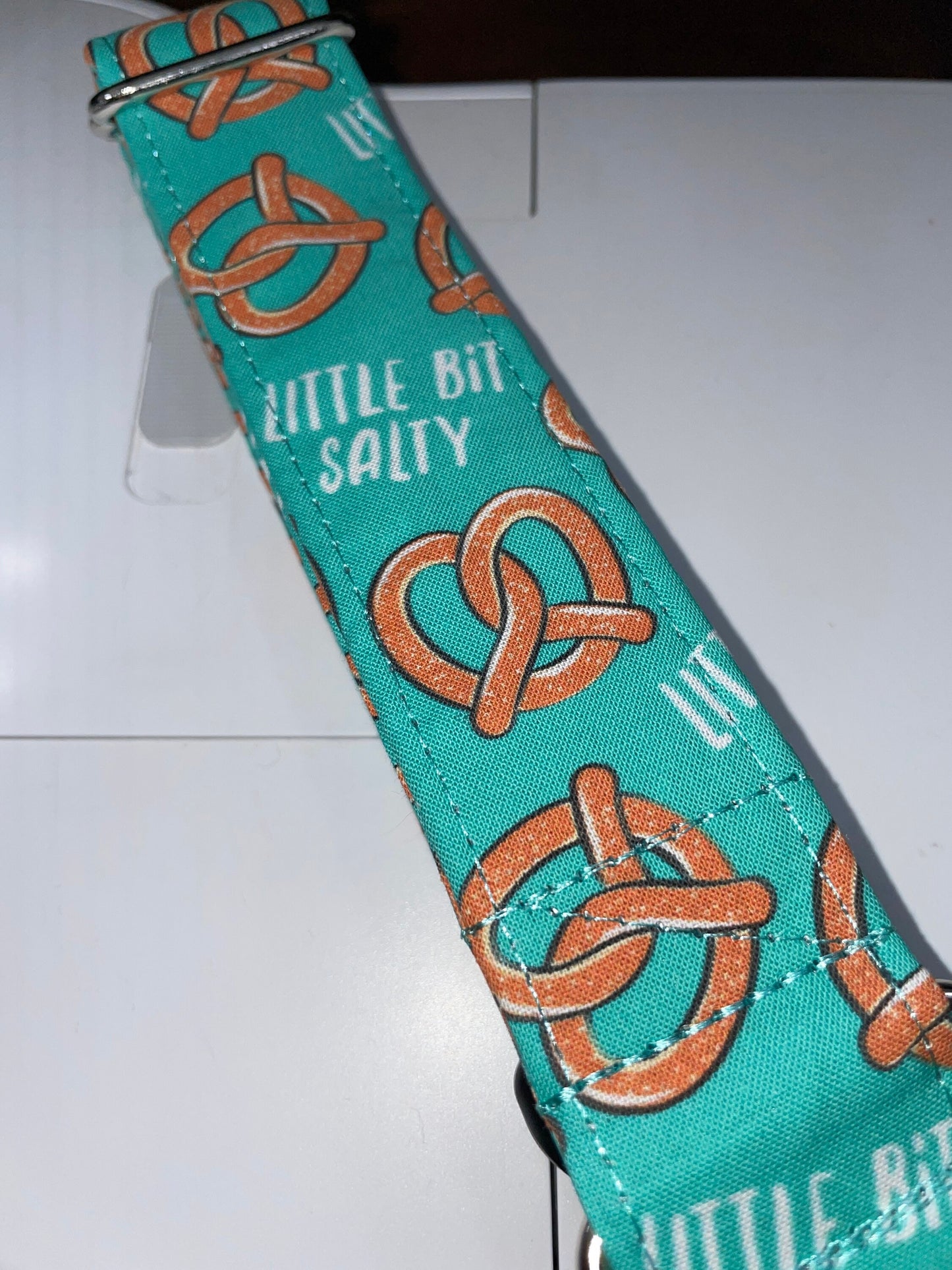 Little Bit Salty Dog Collar- Martingale- Quick Release- No Buckle Slide- Leash- Handmade Dog Collars