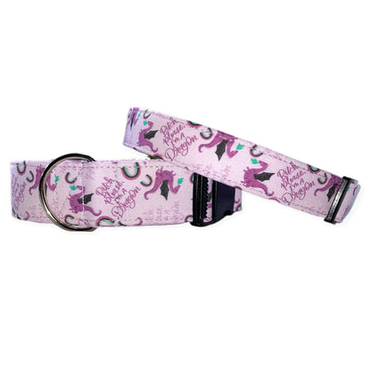 Bitch Please, I’m a Dragon Dog Collar- Martingale- Quick Release- No Buckle Slide- Leash- Handmade Dog Collars