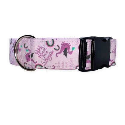 Bitch Please, I’m a Dragon Dog Collar- Martingale- Quick Release- No Buckle Slide- Leash- Handmade Dog Collars