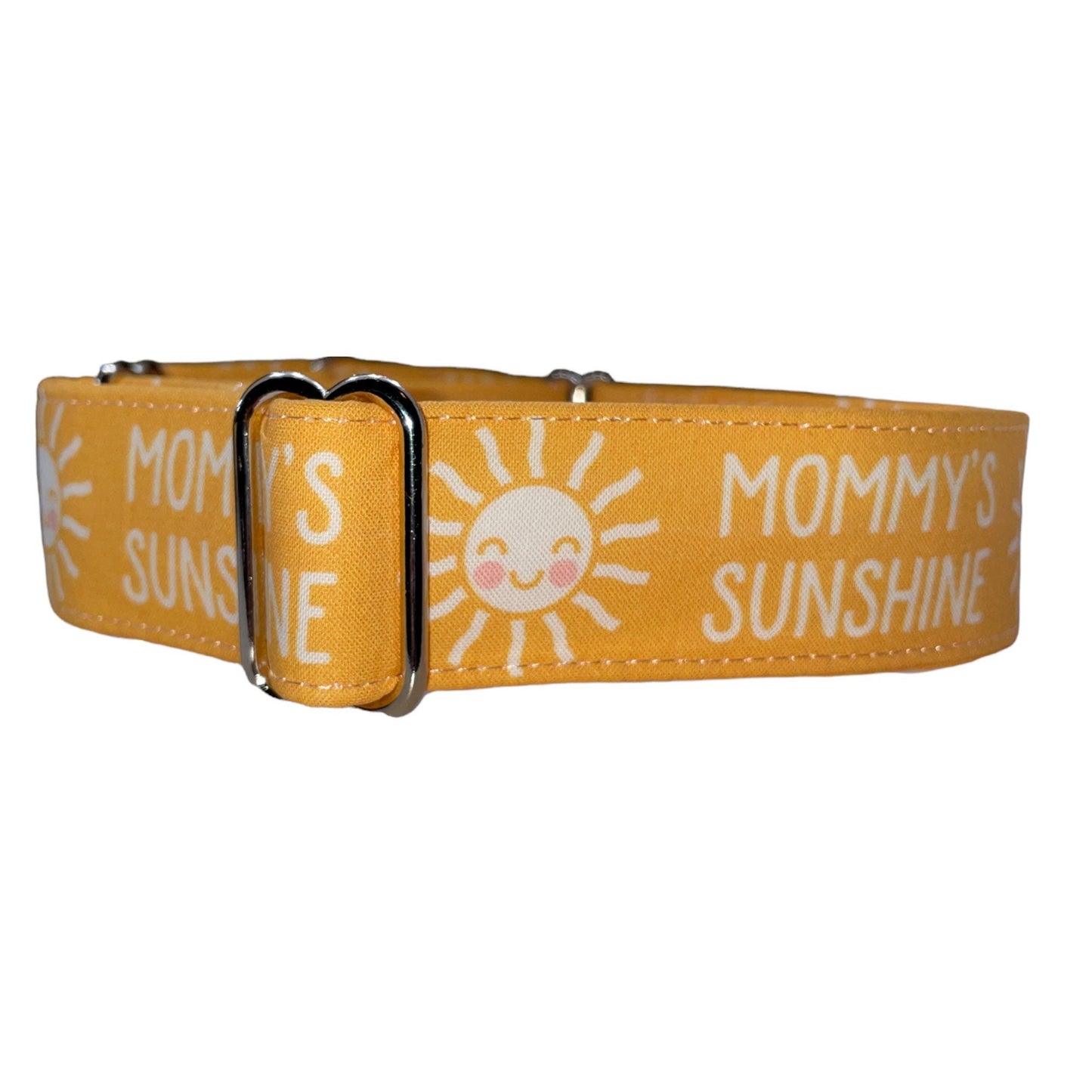 Mommy’s Sunshine Dog Collar- Martingale- Quick Release- No Buckle Slide- Leash- Handmade Dog Collars