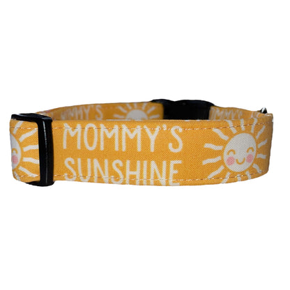 Mommy’s Sunshine Dog Collar- Martingale- Quick Release- No Buckle Slide- Leash- Handmade Dog Collars