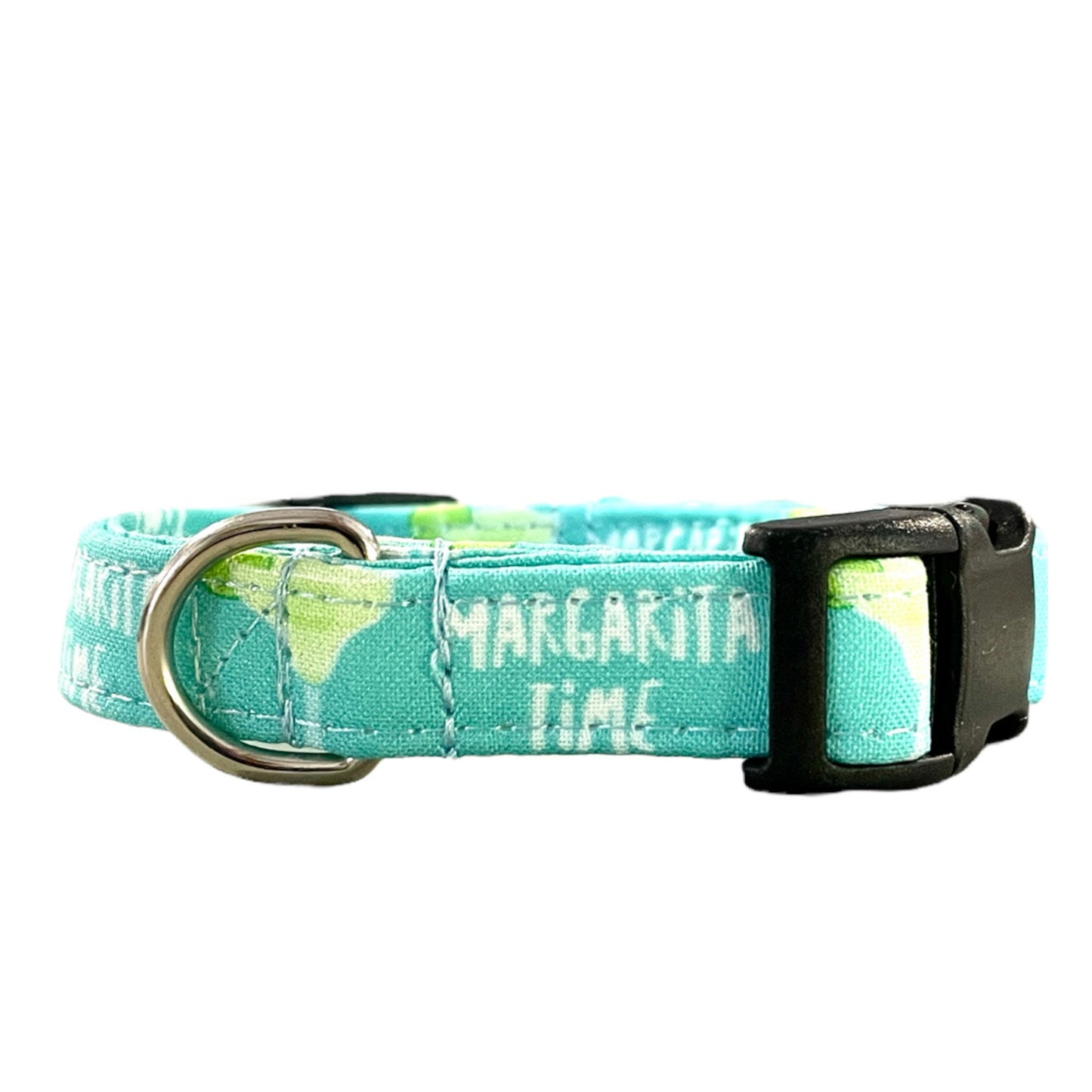 Margarita Time Dog Collar- Martingale- Quick Release- No Buckle Slide- Leash- Handmade Dog Collars