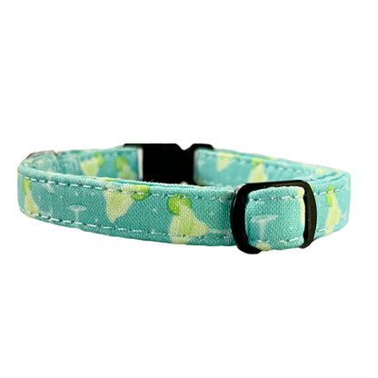 Salt and Lime Dog Collar- Martingale- Quick Release- No Buckle Slide- Leash- Handmade Dog Collars