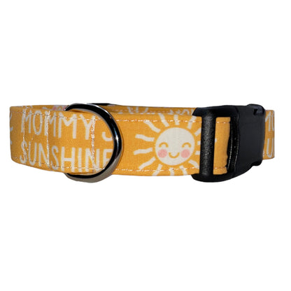 Mommy’s Sunshine Dog Collar- Martingale- Quick Release- No Buckle Slide- Leash- Handmade Dog Collars