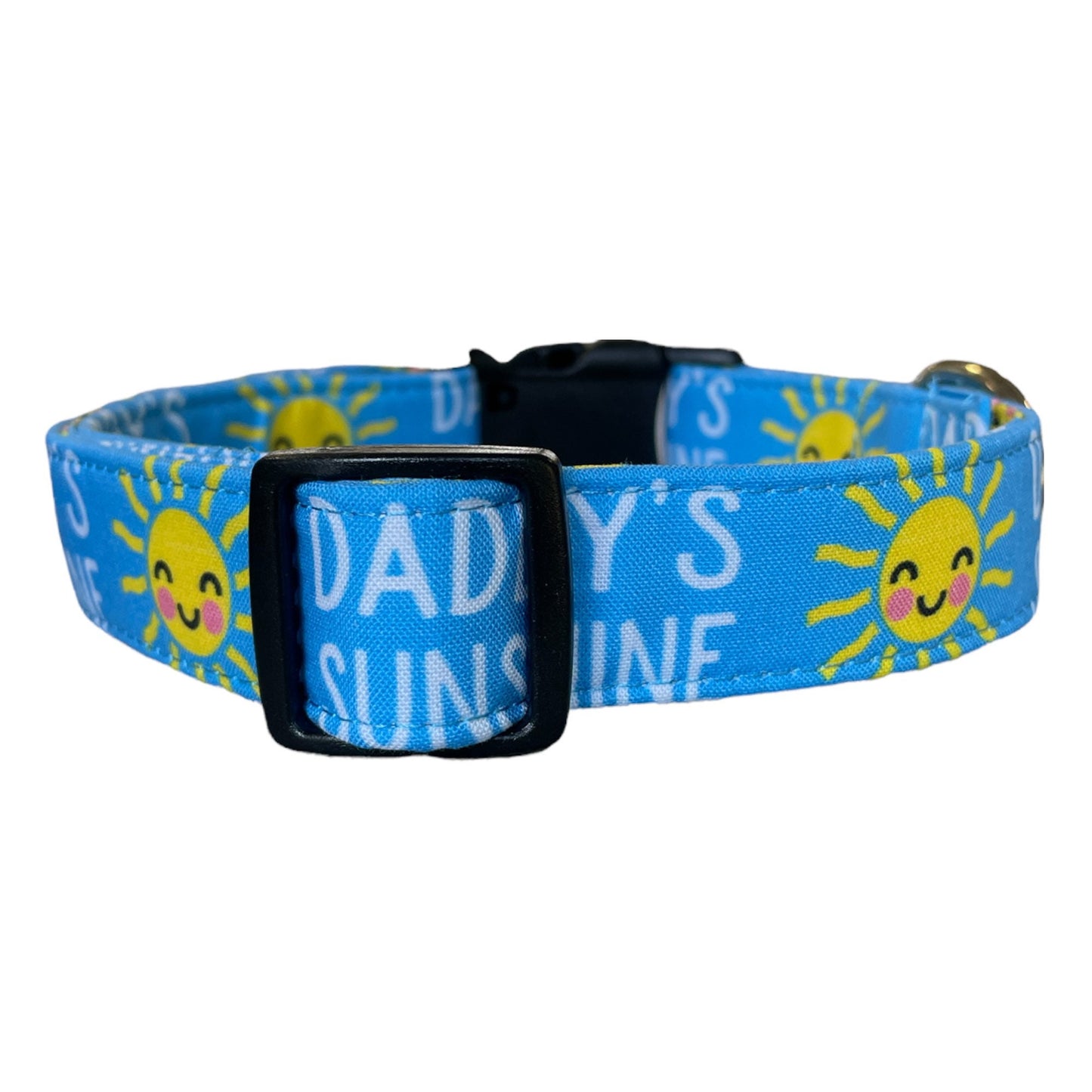 Daddy’s Sunshine Dog Collar- Martingale- Quick Release- No Buckle Slide- Leash- Handmade Dog Collars