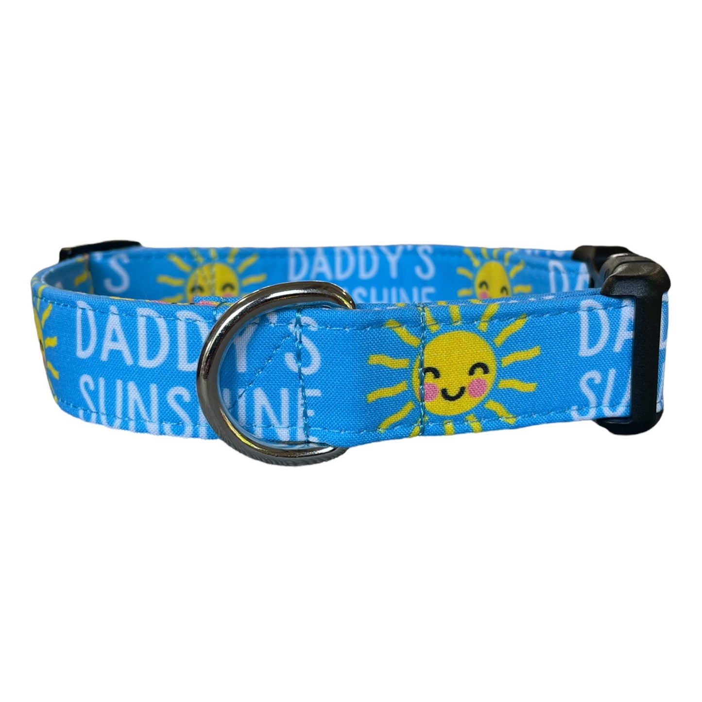 Daddy’s Sunshine Dog Collar- Martingale- Quick Release- No Buckle Slide- Leash- Handmade Dog Collars