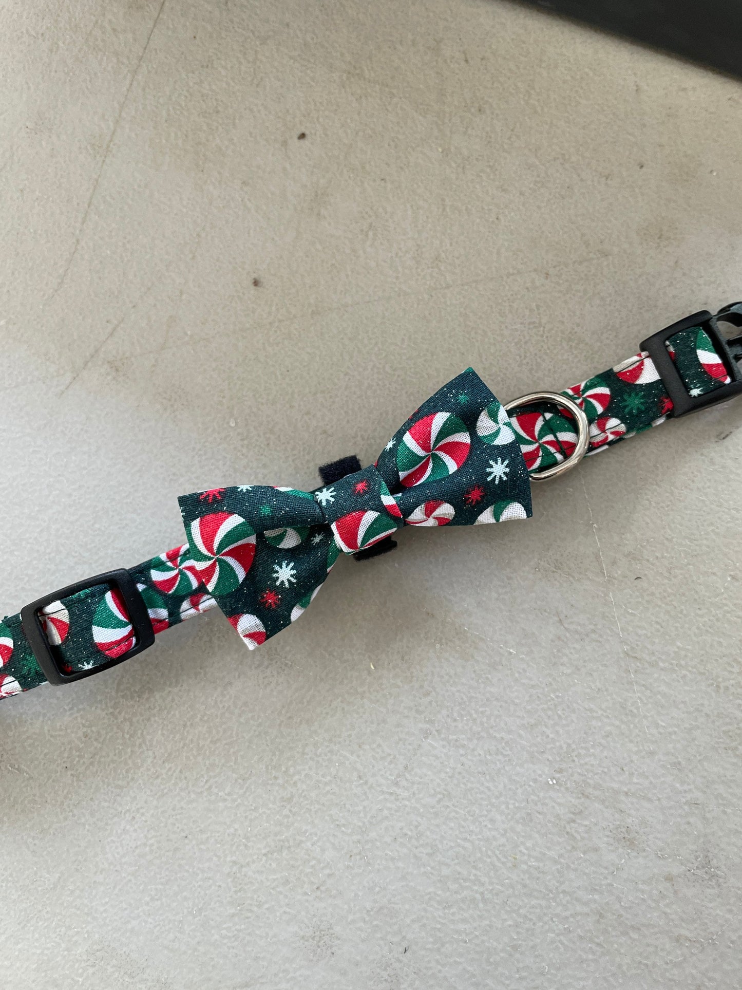 Peppermints Dog Collar- Martingale- Quick Release- No Buckle Slide- Leash- Handmade Dog Collars